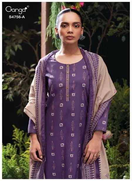 Nityasha 4756 By Ganga Cotton Printed Salwar Suit Wholesale Suppliers In India